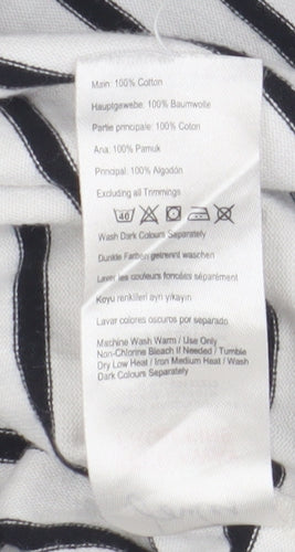 Joules Women's Striped T-Shirt, Size 10, White, Casual