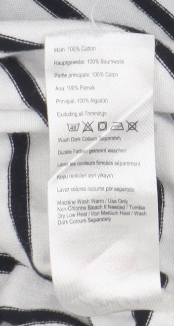 Joules Women's Striped T-Shirt, Size 10, White, Casual