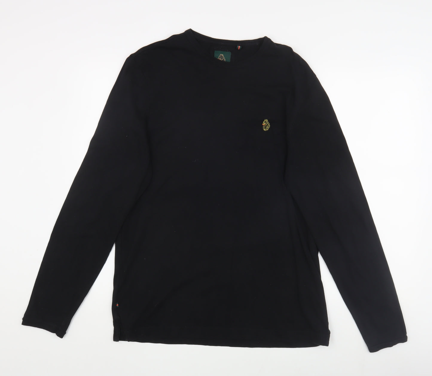 LUKE Sport Men's Black Cotton Jumper, L, Crew Neck
