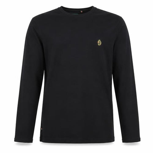 LUKE Sport Men's Black Cotton Jumper, L, Crew Neck