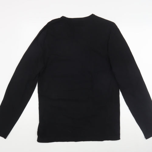 LUKE Sport Men's Black Cotton Jumper, L, Crew Neck