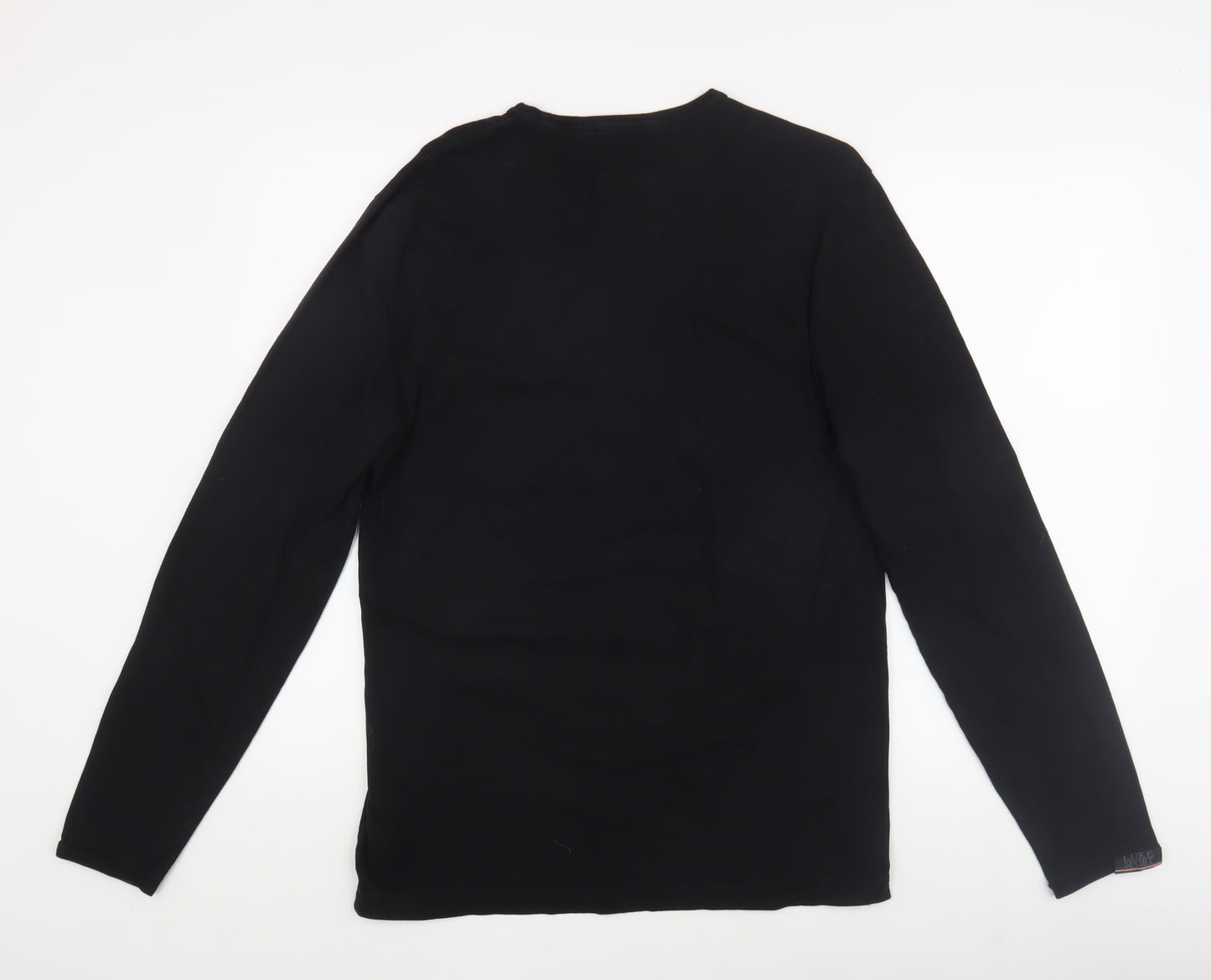 LUKE Sport Men's Black Cotton Jumper, L, Crew Neck