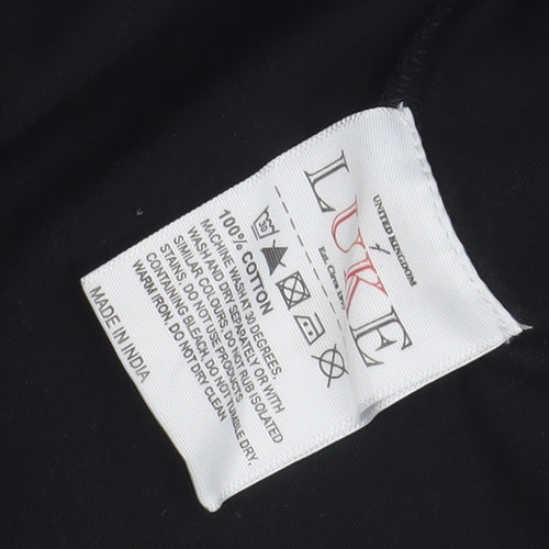 LUKE Sport Men's Black Cotton Jumper, L, Crew Neck
