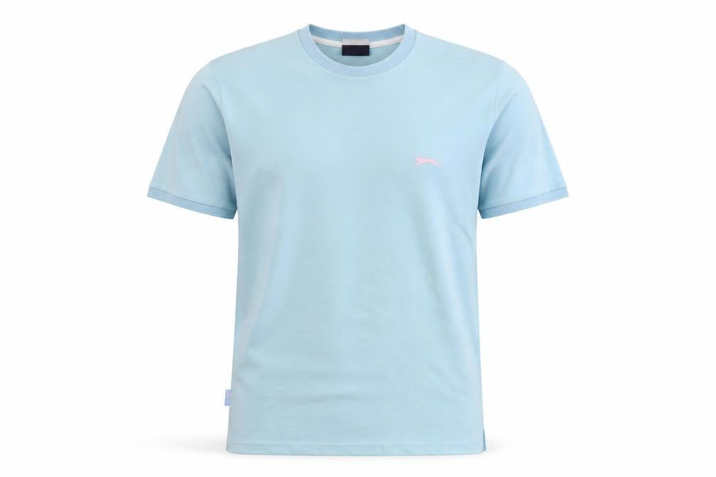 Front view of Slazenger Men's Blue Crew Neck T-Shirt -, size S