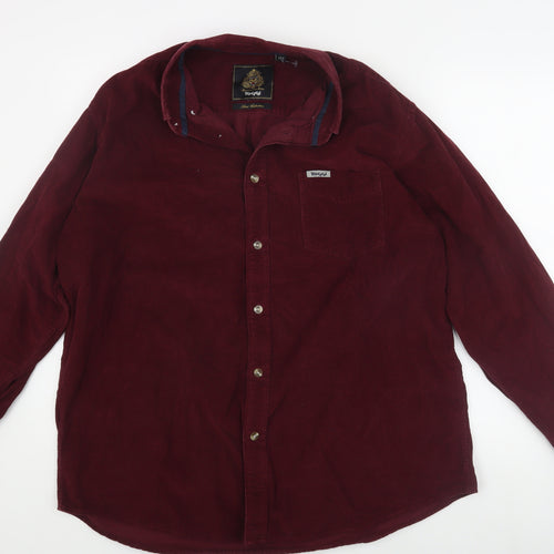Toggi Men's Red Corduroy Button-Up Shirt