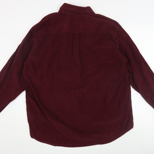 Toggi Men's Red Corduroy Button-Up Shirt