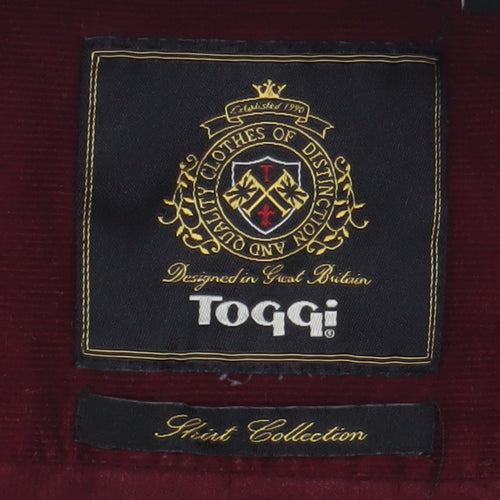 Toggi Men's Red Corduroy Button-Up Shirt
