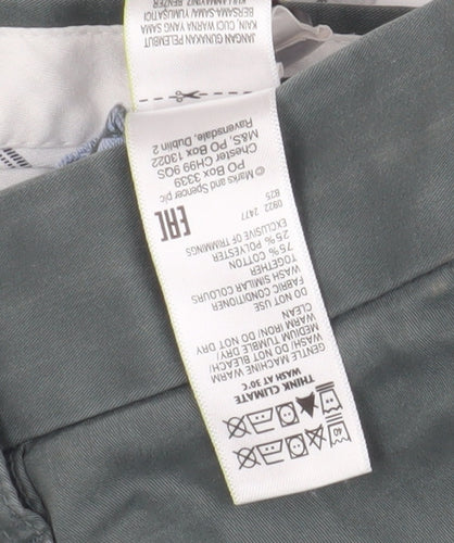 Marks & Spencer Men's Green Chino Trousers Size 34
