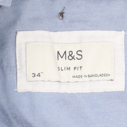 Marks & Spencer Men's Green Chino Trousers Size 34