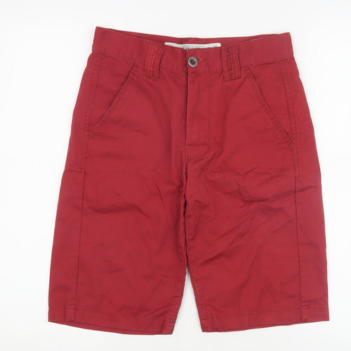Blue Inc Men's Red Chino Shorts - Casual Slim Fit