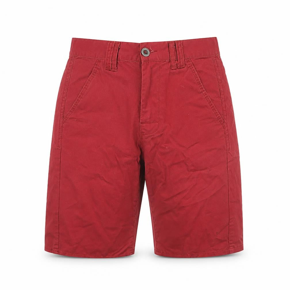 Blue Inc Men's Red Chino Shorts - Casual Slim Fit