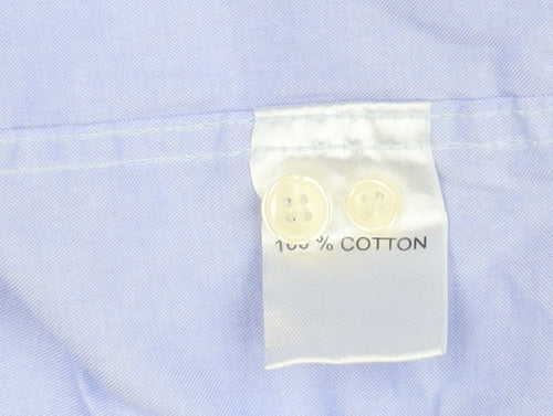 Cordings Men's Blue Dress Shirt, Long Sleeve