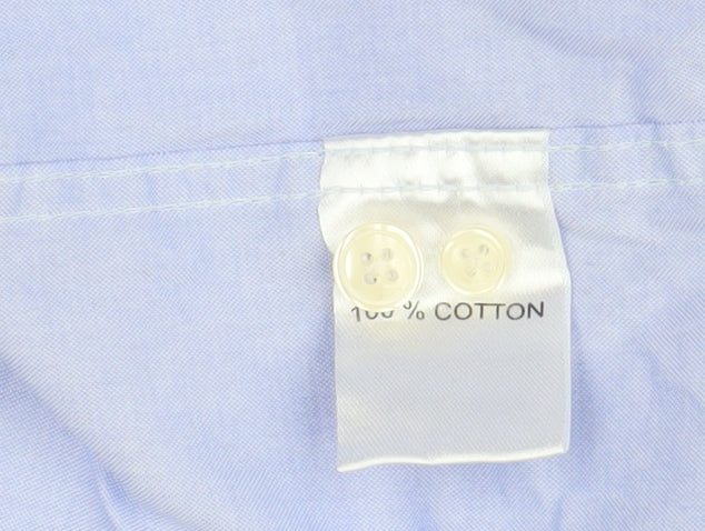 Cordings Men's Blue Dress Shirt, Long Sleeve