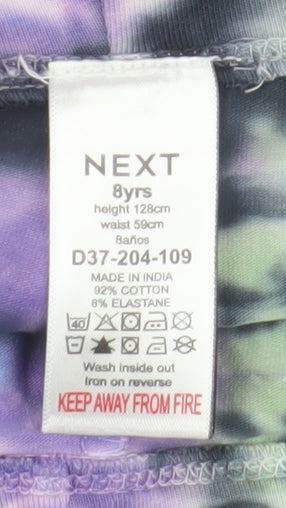 Next Girls Multicoloured Tie Dye Leggings 8 Years