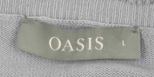 Oasis Women's Grey Pullover Jumper Size L