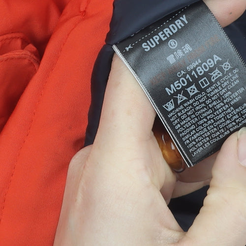 Superdry Men's Orange Parka Jacket Size 2XL