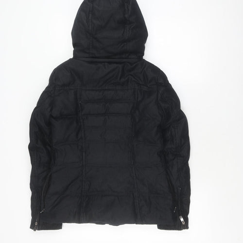 Zara Women's Black Down Puffer Jacket, Size S, Winter Essential