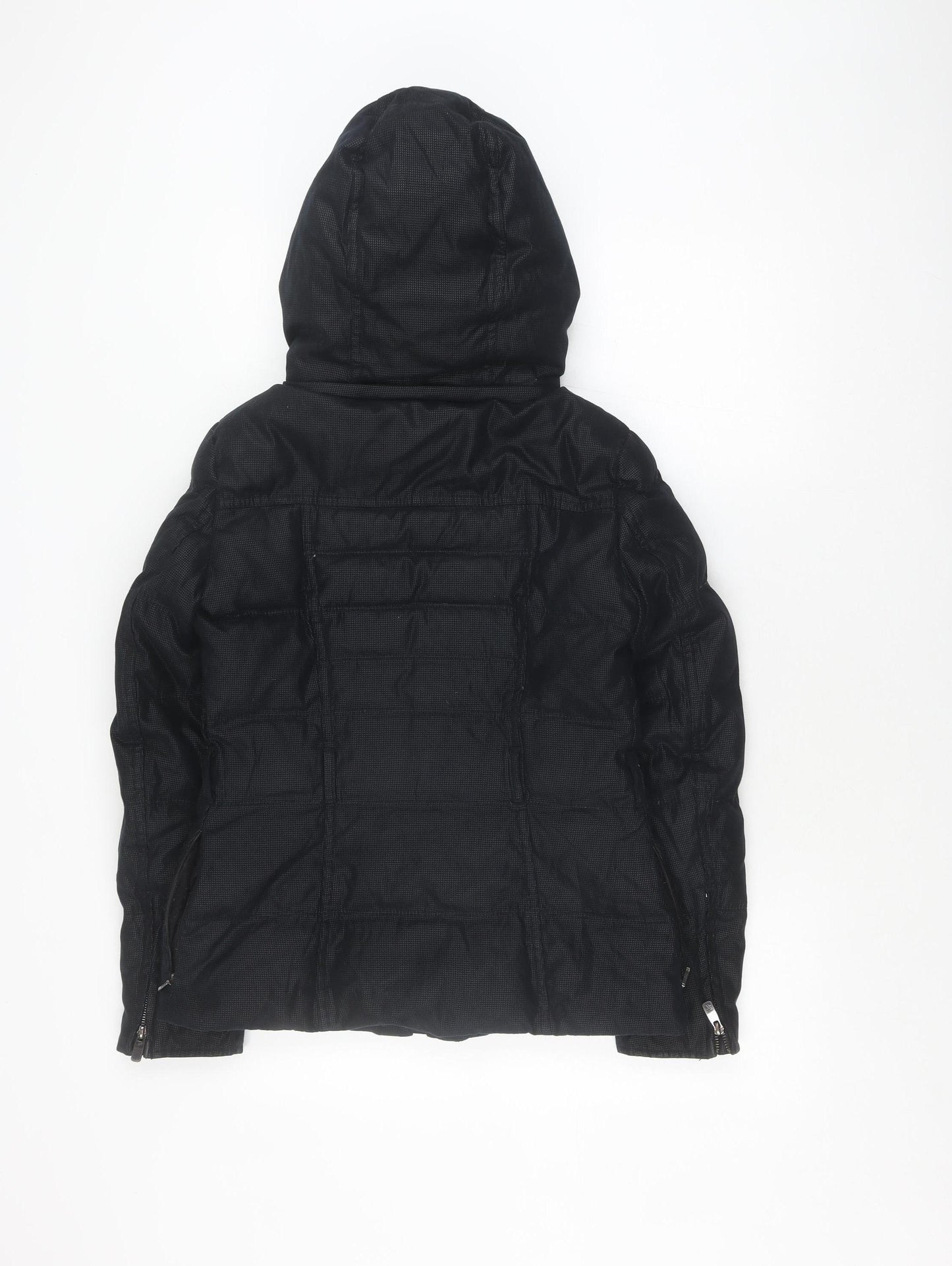 Zara Women's Black Down Puffer Jacket, Size S, Winter Essential