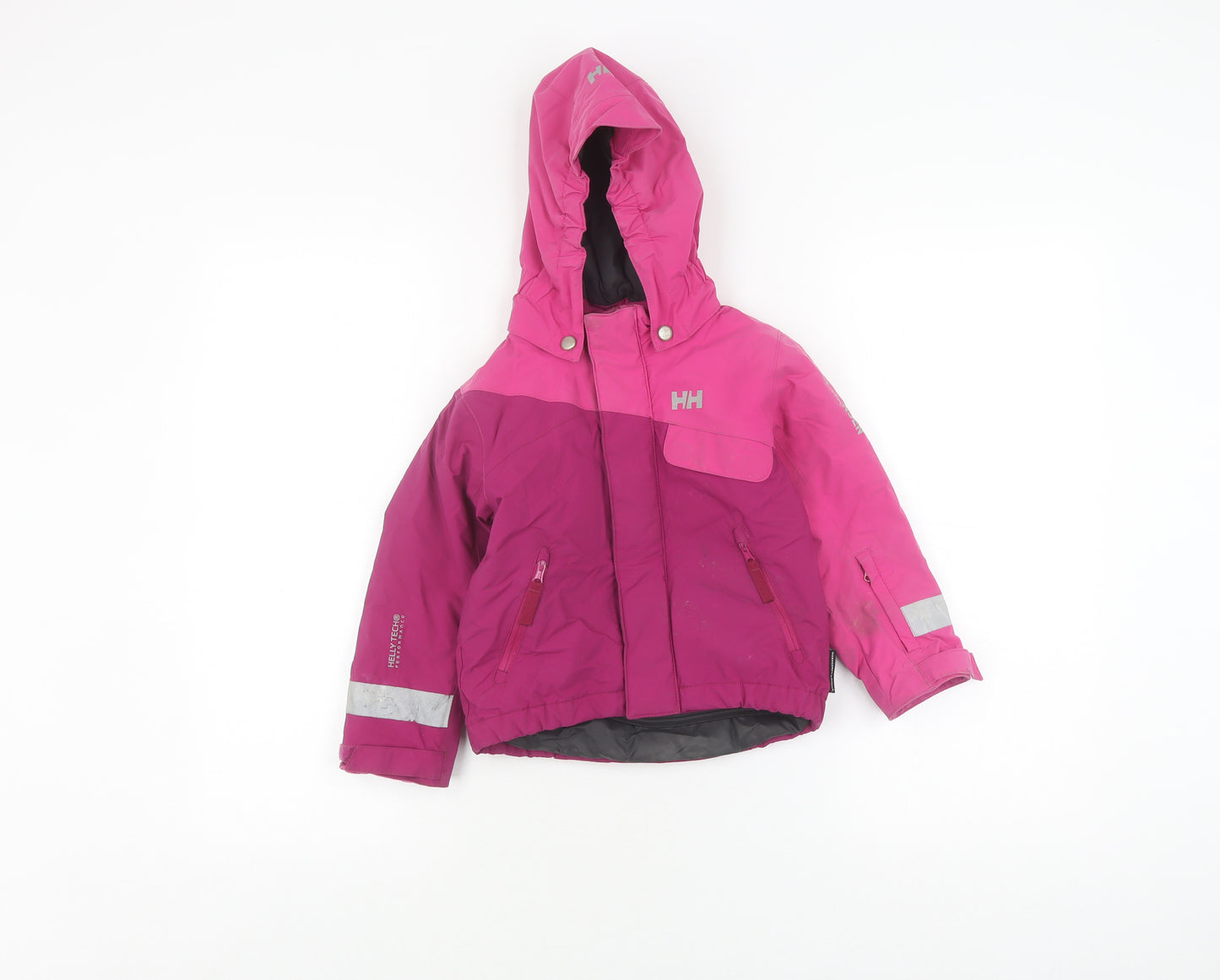 Helly Hansen Girls Pink Colourblock Ski Jacket 3Y