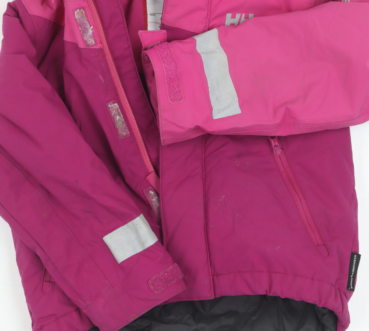 Helly Hansen Girls Pink Colourblock Ski Jacket 3Y