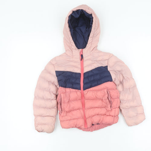 Mountain Warehouse Girls Pink & Blue Puffer Jacket 2-3 Years