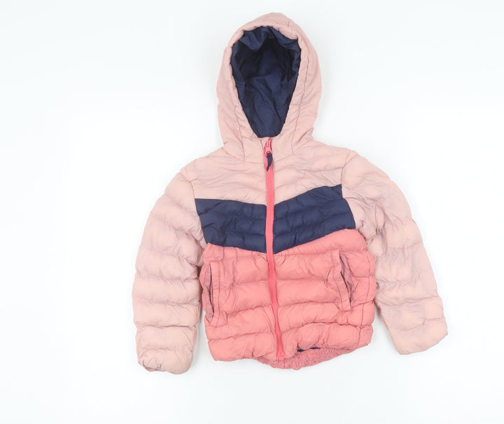 Mountain Warehouse Girls Pink & Blue Puffer Jacket 2-3 Years