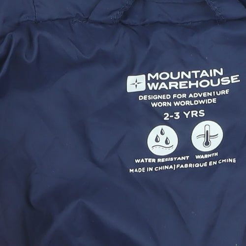 Mountain Warehouse Girls Pink & Blue Puffer Jacket 2-3 Years