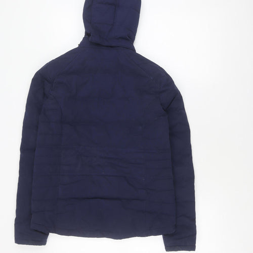 FatFace Women's Blue Puffer Jacket Size 10 Hooded