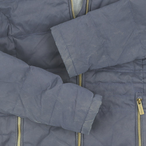 FatFace Women's Blue Puffer Jacket Size 10 Hooded