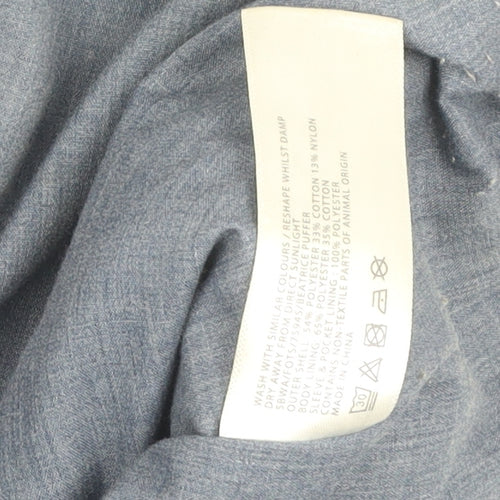 FatFace Women's Blue Puffer Jacket Size 10 Hooded