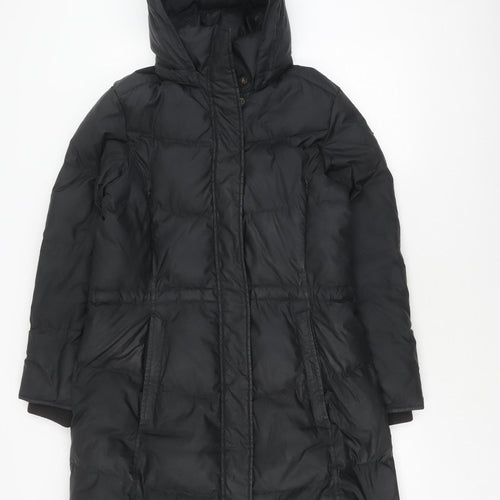Timberland Women's Black Puffer Jacket L, Hooded Winter Coat