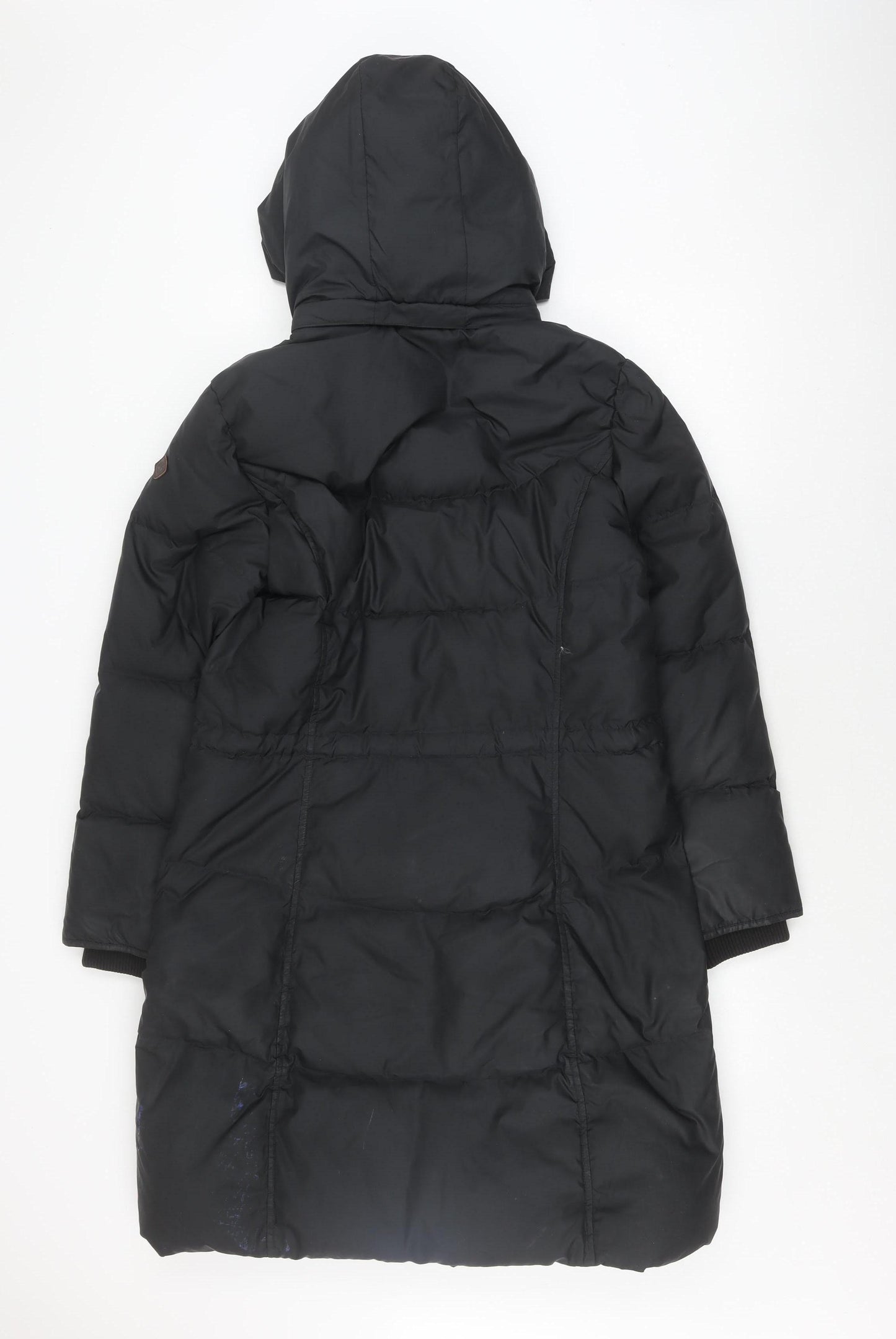 Timberland Women's Black Puffer Jacket L, Hooded Winter Coat