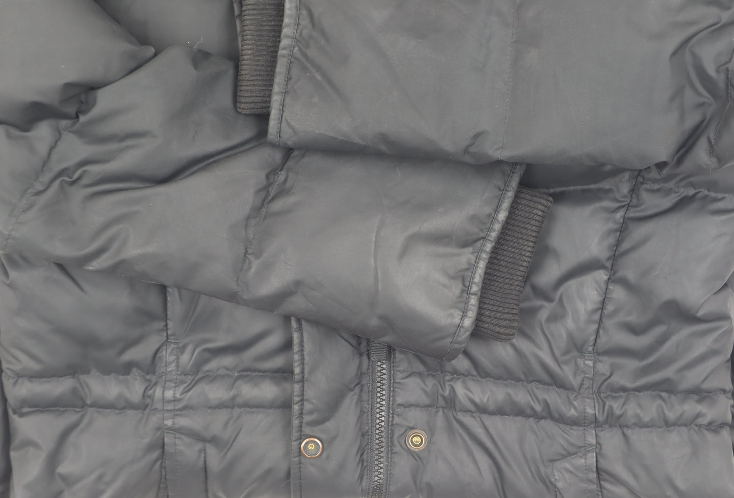 Timberland Women's Black Puffer Jacket L, Hooded Winter Coat