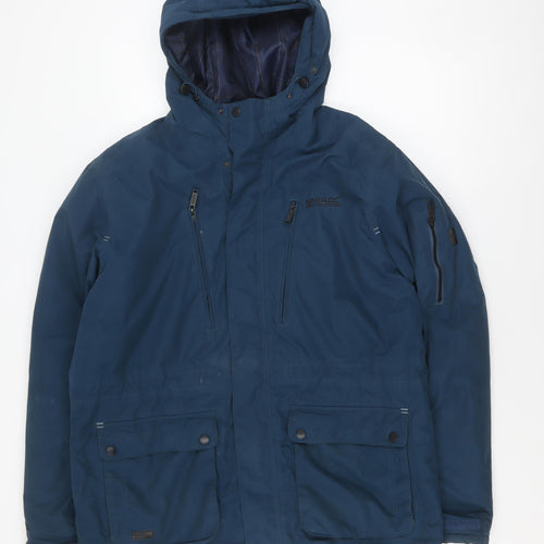 Regatta Men's Blue Parka Jacket, M, Waterproof, Hooded
