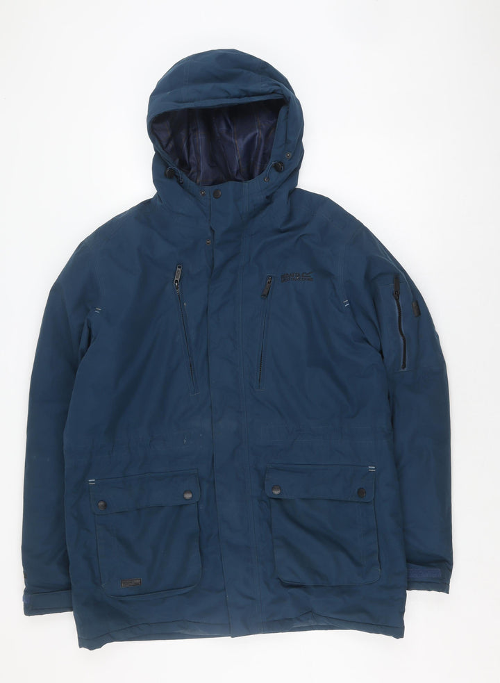Regatta Men's Blue Parka Jacket, M, Waterproof, Hooded