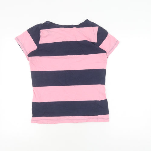 SoulCal & Co Women's Pink Striped T-Shirt, Size 12