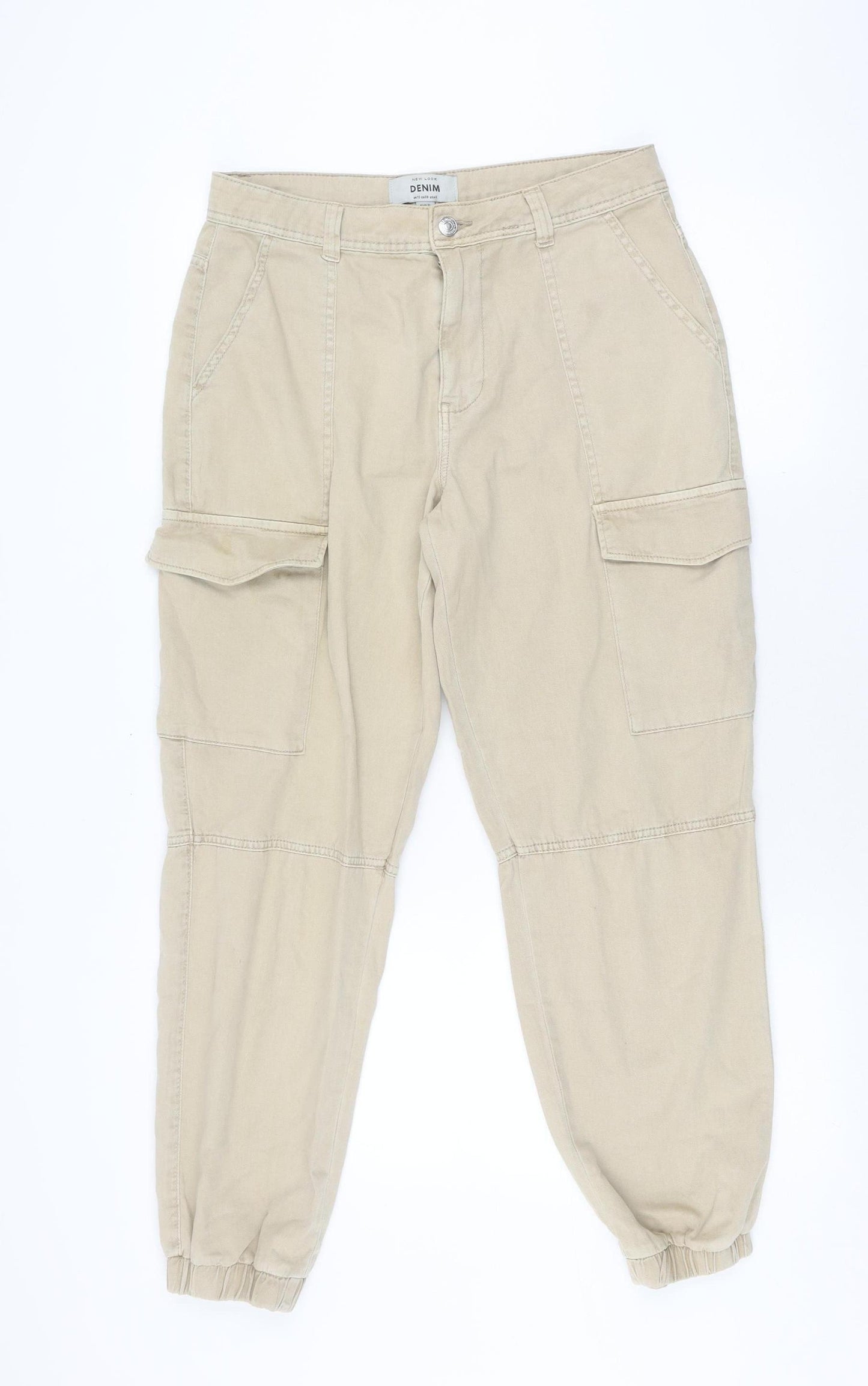 New Look Beige Cargo Trousers Women Size 10