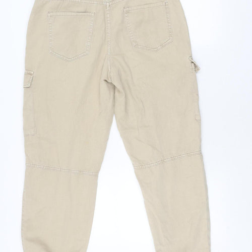 New Look Beige Cargo Trousers Women Size 10