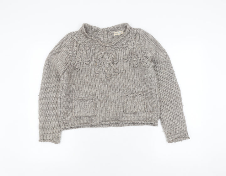 Marks and Spencer Women's Grey Knit Pullover Jumper Size 10