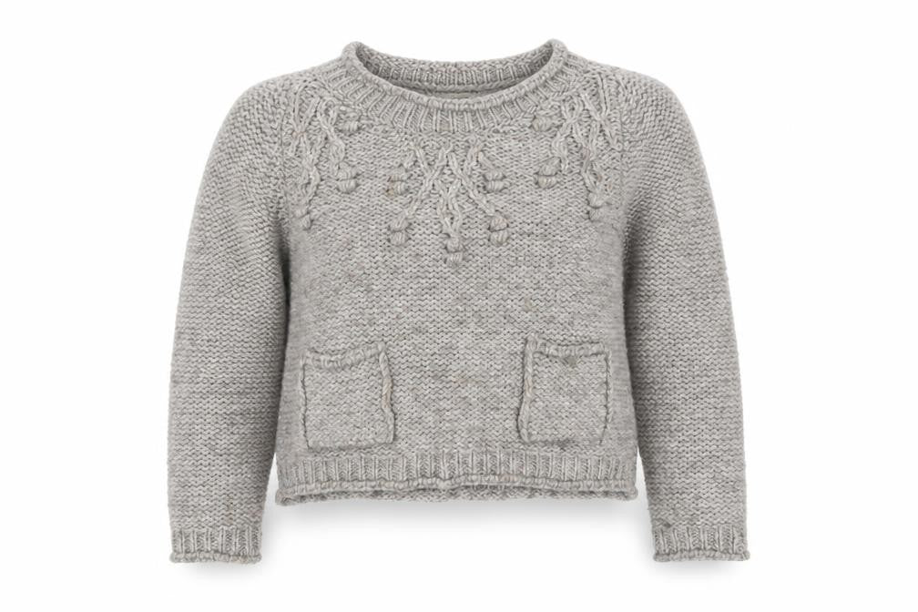 Front view of Marks & Spencer Women's Grey Knit jumper, size 10