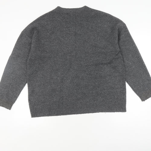 Next Women's Grey Sequin Pullover Jumper, L