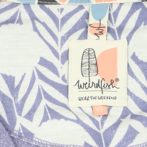 Weird Fish Women's Purple Pullover Sweatshirt, Size 10