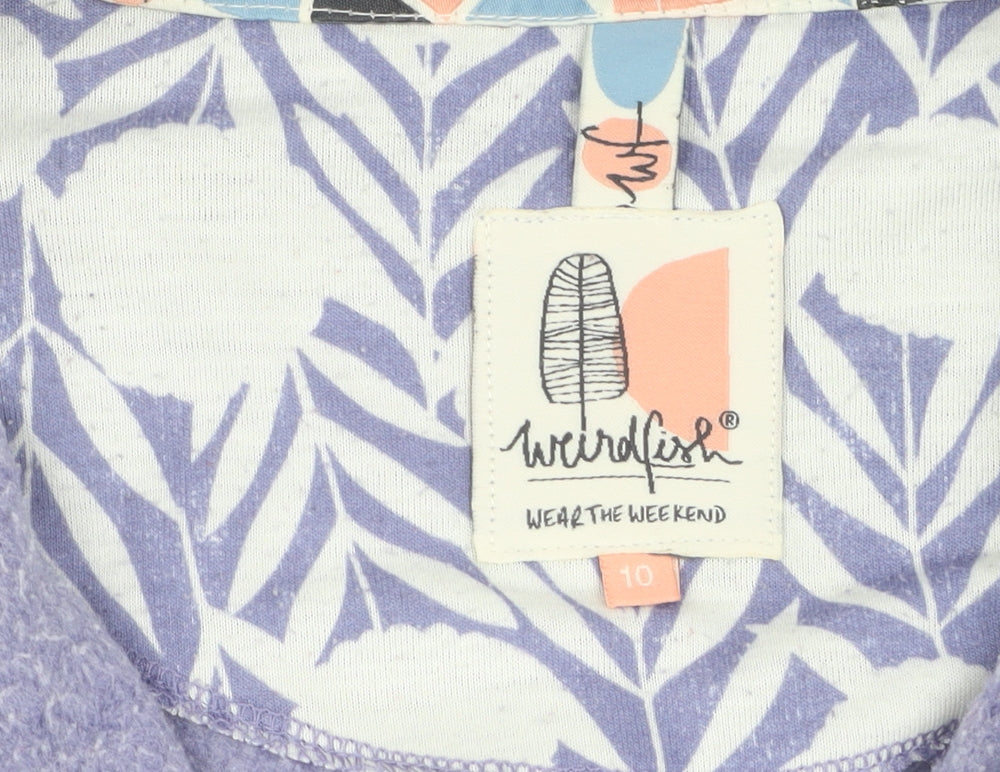 Weird Fish Women's Purple Pullover Sweatshirt, Size 10