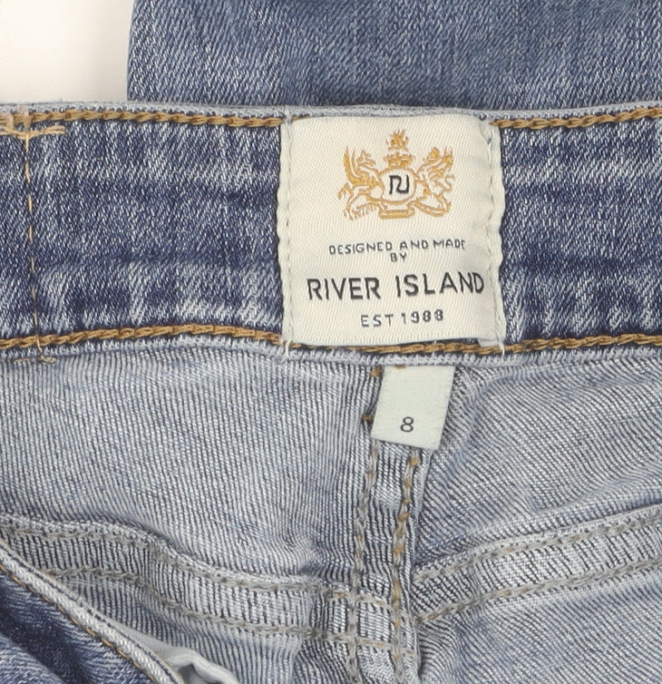 River Island Women's Blue Skinny Jeans, Size 8