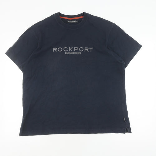 Rockport Men's Blue Cotton T-Shirt L