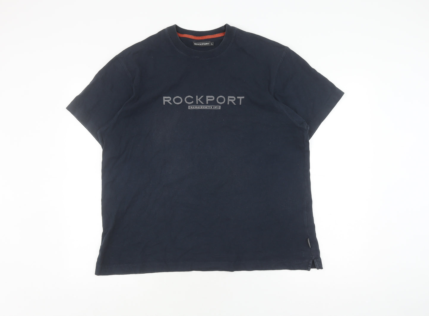 Rockport Men's Blue Cotton T-Shirt L