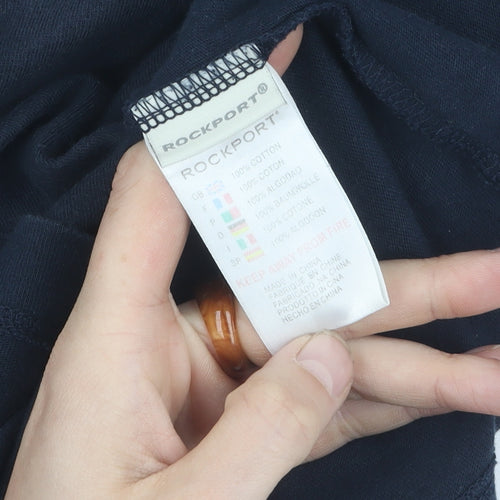 Rockport Men's Blue Cotton T-Shirt L