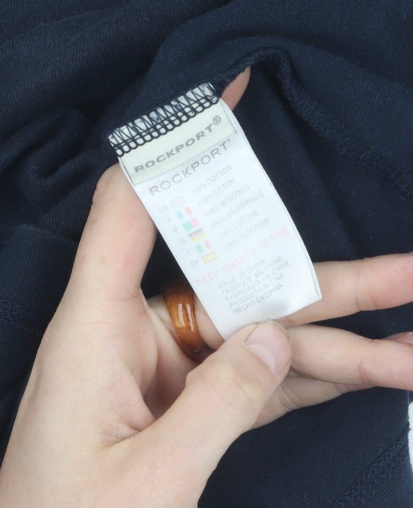 Rockport Men's Blue Cotton T-Shirt L