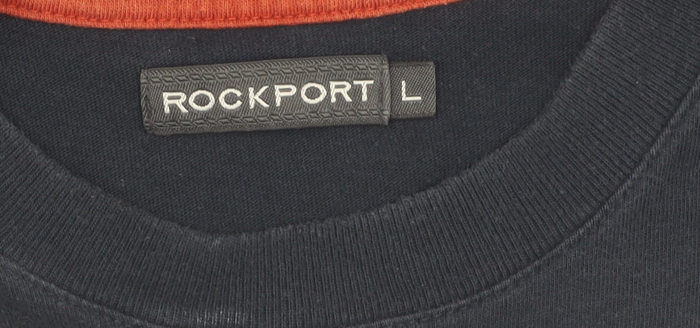 Rockport Men's Blue Cotton T-Shirt L