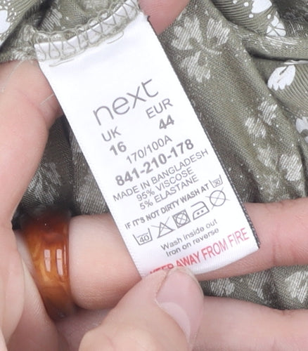 Next Women's Multicoloured Floral Dress Size 16